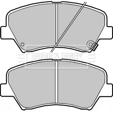 BORG & BECK Комплект тормозных колодок, дисковый тормоз BBP2340